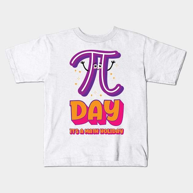 Pi Day Math Holiday Pi Symbol Number Kids T-Shirt by Tom´s TeeStore